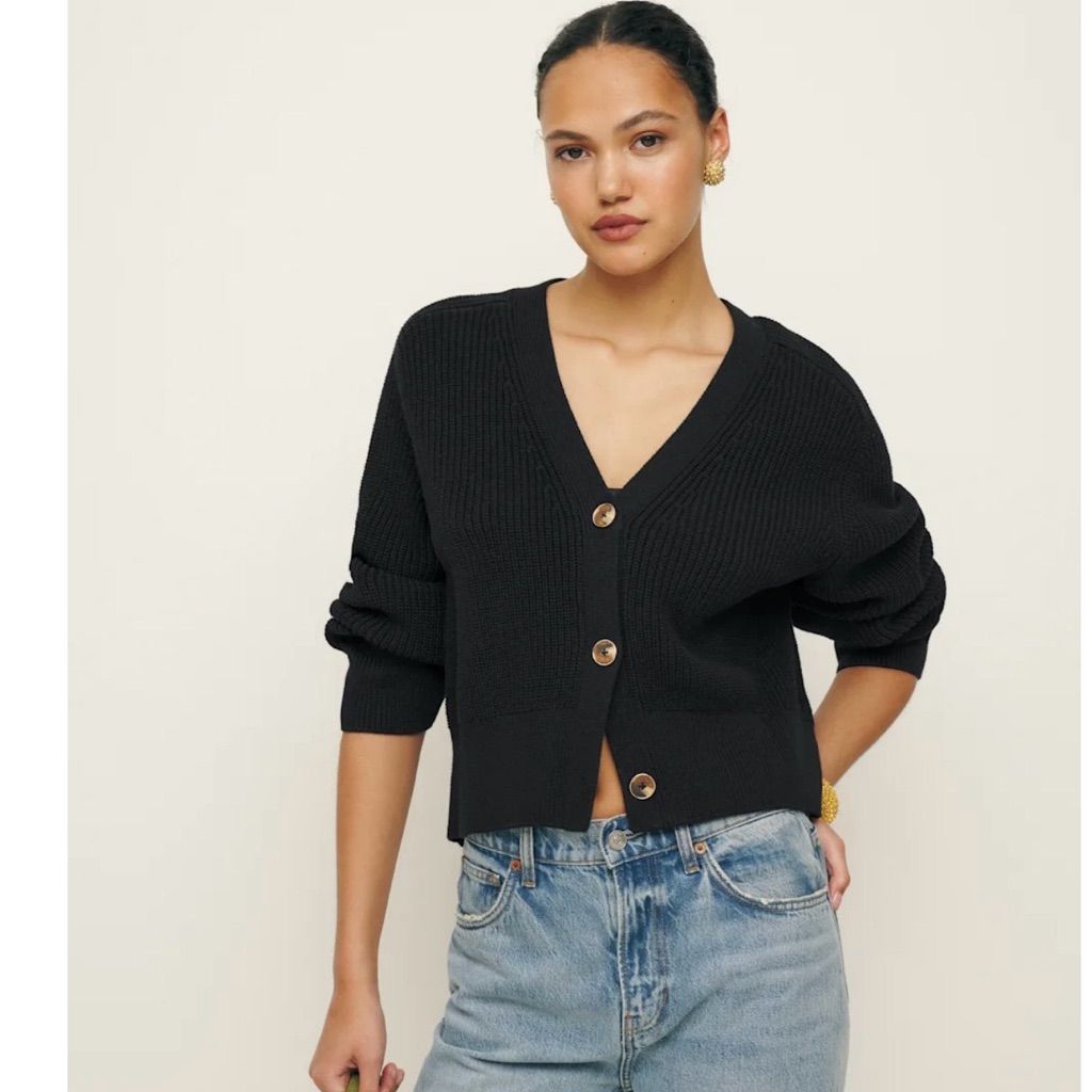 Reformation Jessa Cotton Cardigan Xs